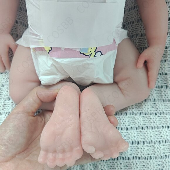 45cm Full Body Platinum Silicone Open Eyes Newborn Lifelike Reborn Baby GirlDoll - Picture 13 of 15